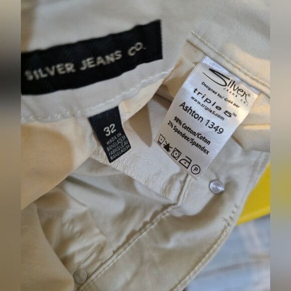 Silver Jeans Men's Ashton Straight Slim Fit Slim Leg Pants NWOT Sz 32 Putty - Picture 3 of 3